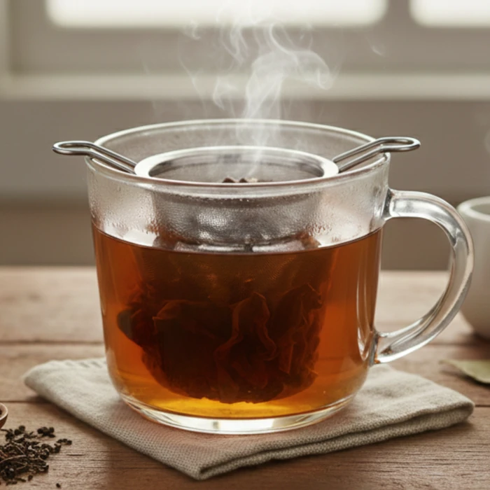 Заварювання чорного чаю з розсипних листів