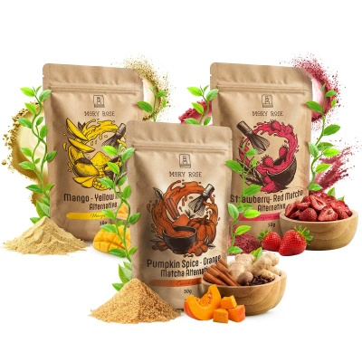 Набір кольорових матча: Red Matcha + Orange Matcha + Yellow Matcha
