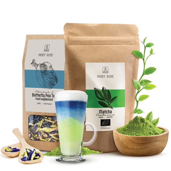 Набір Matcha Lemonade: Matcha BIO + Butterfly Pea Tea