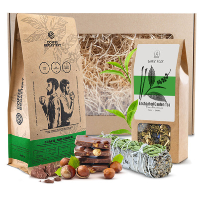 Подарунковий набір Кавові Зерна Bro Coffee Roastery + Чай + Шавлія Біла Пахощі