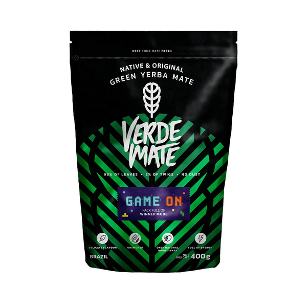Verde Mate Green Game On 0,4 кг – йерба мате для геймерів зі смаком енергетичного напою