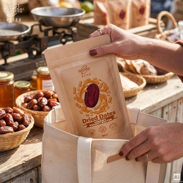 Nustino Bites – Сушені Фініки – Creamy Peanut Butter 100 г