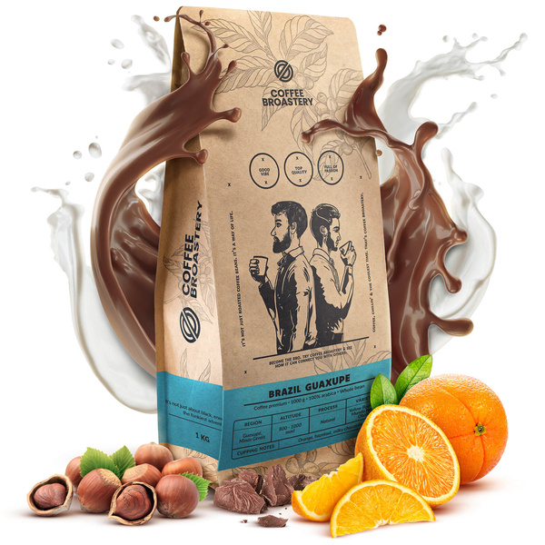 Подарунковий набір Bro Coffee Roastery: кава Brazil Guaxupe + молочні карамельки зі смаком кави + горнятко