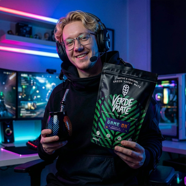 Набір Єрба Мате Verde Mate Game On 400г 0,4кг Калабаш + Бомбілла