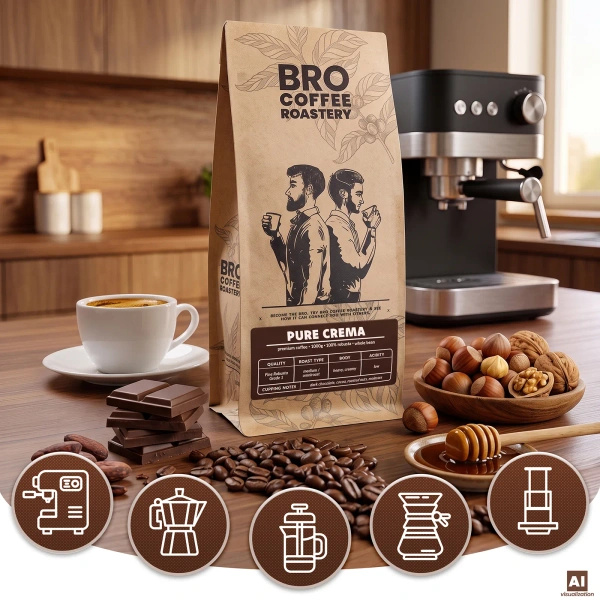 Кавові зерна Bro Coffee Roastery – Pure Crema 1 кг