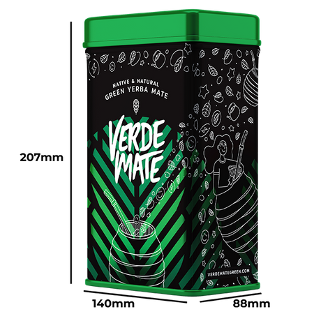 Yerbera – Металева банка + Verde Mate Green Menta Limón  0,5 кг