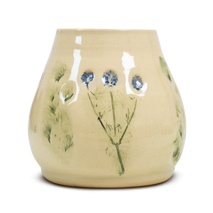 Керамічна калабаш Flora Blue 300 мл – серія Crater