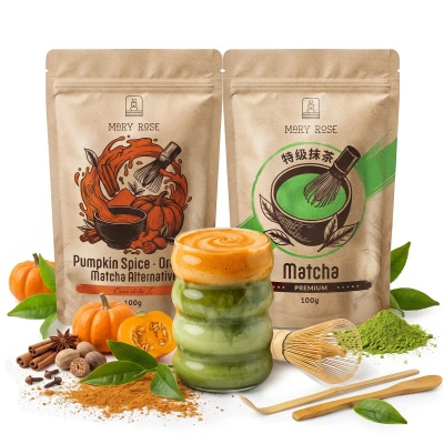 Набір для кольорового Matcha Latte: Matcha + Orange Matcha + аксесуари