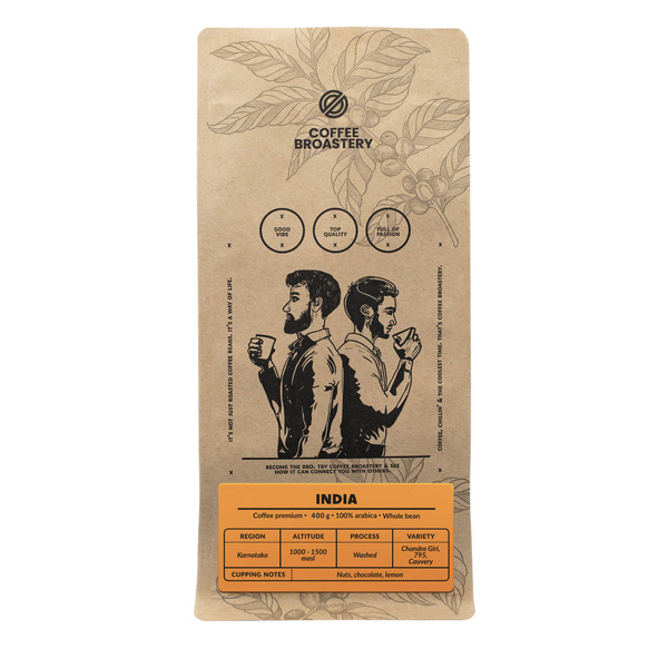 Кавові зерна Bro Coffee Roastery - India Karnataka Premium 400 г