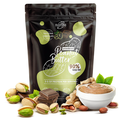 Nustino – Арахісове масло в порошку – Pistachio & Chocolate (без додавання цукру) 400 г