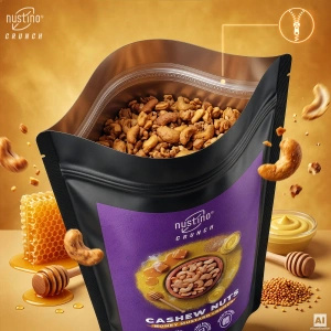 Nustino Crunch – смажені горіхи кеш'ю – Honey Mustard Crunch 200 г