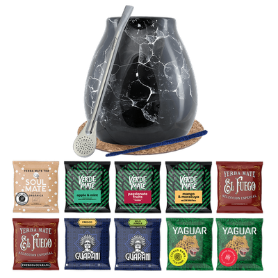 Набір Yerba Mate 10x50 г Calabash Marmol Bombilla