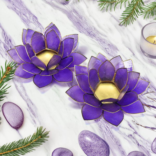 Підсвічник "Lotus Flower" - темно-фіолетовий