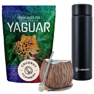 Набір термосів Yerba Mate Yaguar Coconut 500г калабаш