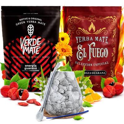 Набір Йерба Мате Verde Mate El Fuego Energia 2x500г + аксесуари
