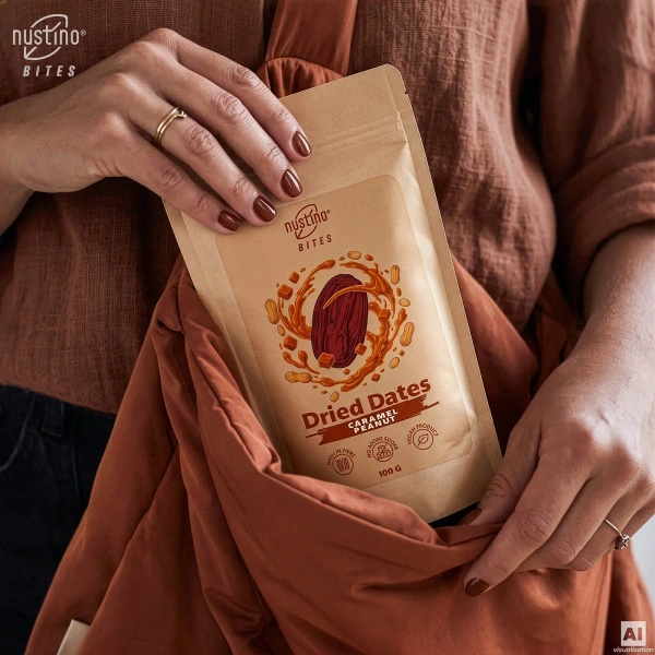 Nustino Bites – Сушені Фініки – Caramel Peanut 100 г