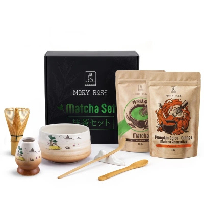 Подарунковий набір для кольорового Matcha Latte: Matcha + Orange Matcha + аксесуари