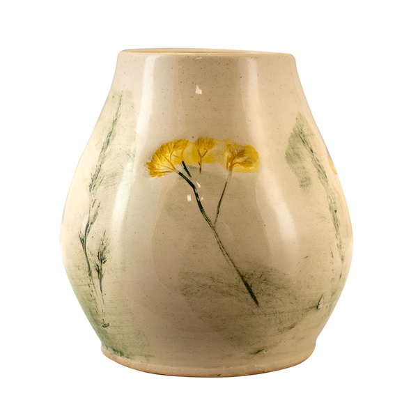 Керамічна калабаш Flora Yellow 300 мл – серія Crater