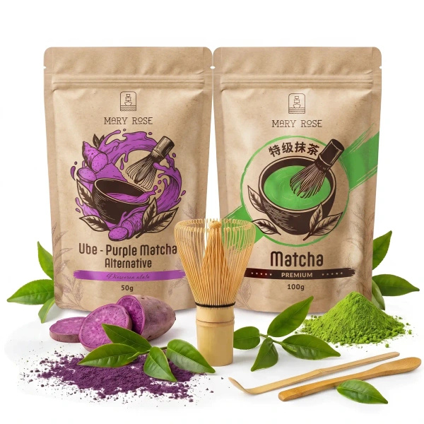 Набір для кольорового Matcha Latte: Matcha + Purple Matcha + аксесуари