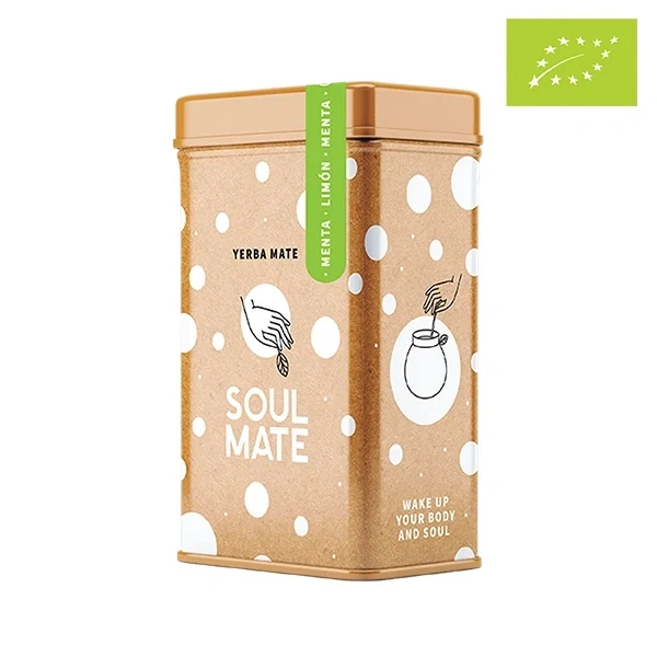 Yerbera – Металева банка + Soul Mate Orgánica Menta Limon 0,5 кг