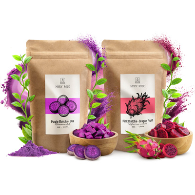 Набір кольорових матча: Pink Matcha + Purple Matcha