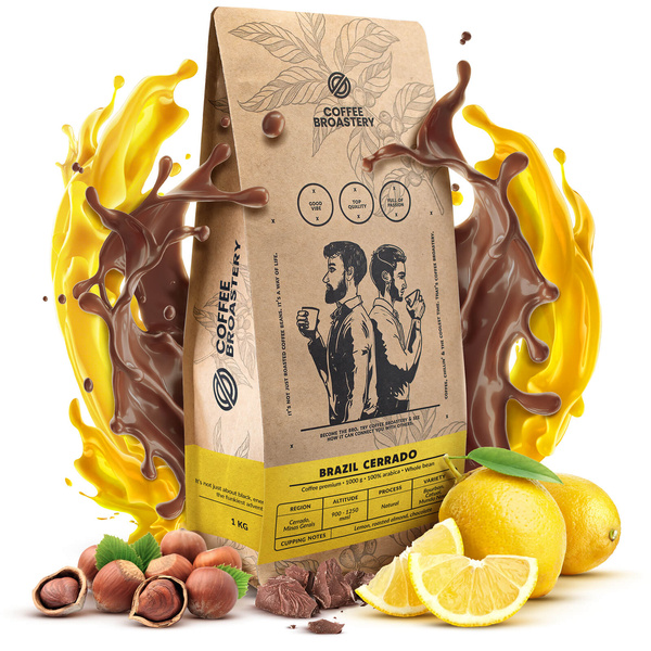 Подарунковий набір Bro Coffee Roastery: кава Brazil Cerrado + молочні карамельки зі смаком кави + горнятко