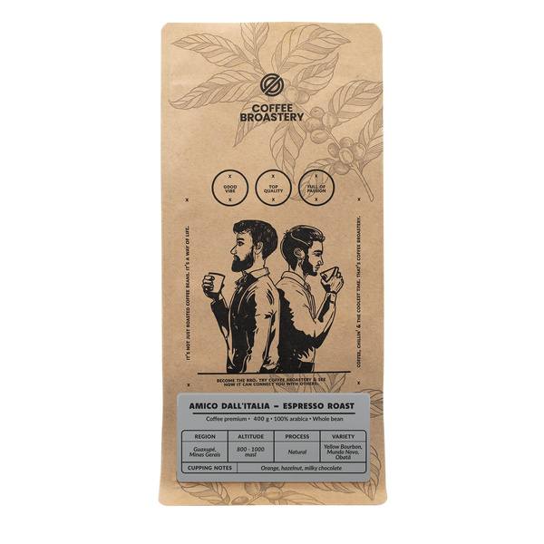 Кавові зерна Bro Coffee Roastery - Amico dall'Italia Espresso Roast 400 г