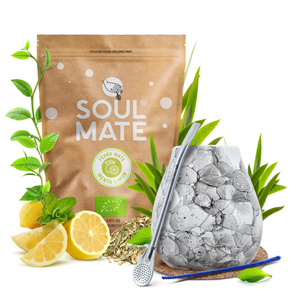 Набір Єрба-Мате Soul Mate Organica Menta Limon 500г 0,5кг Калабаш + Бомбілла