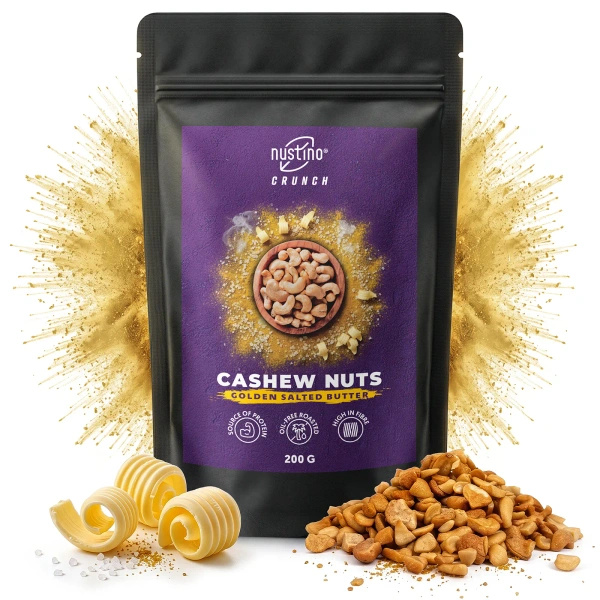 Nustino Crunch – смажені горіхи кеш'ю – Golden Salted Butter 200 г
