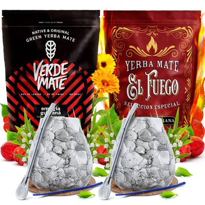 Набір Yerba Mate для двох Калабаш Bombilla 1000г