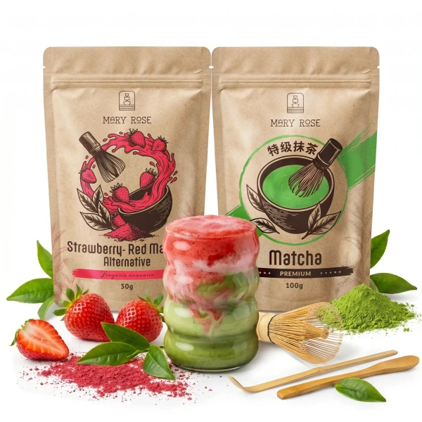 Набір для кольорового Matcha Latte: Matcha + Red Matcha + аксесуари
