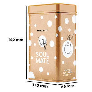 Yerbera – Металева банка + Soul Mate Orgánica Menta Limon 0,5 кг