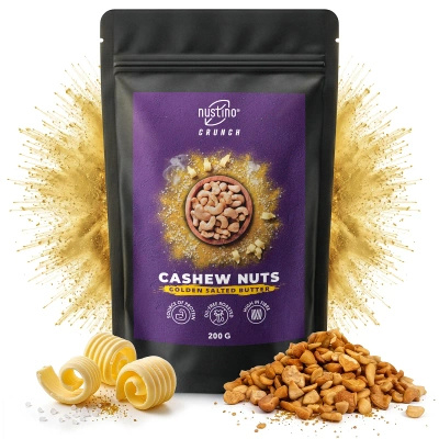 Nustino Crunch – смажені горіхи кеш'ю – Golden Salted Butter 200 г