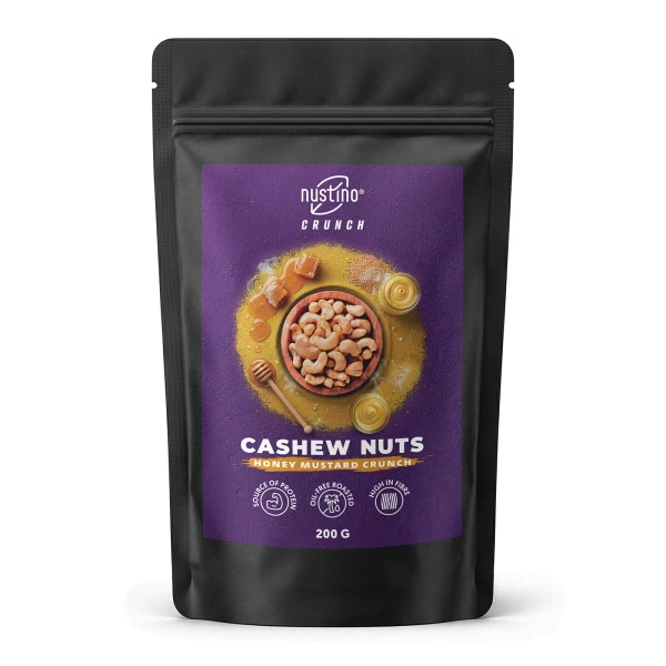 Nustino Crunch – смажені горіхи кеш'ю – Honey Mustard Crunch 200 г