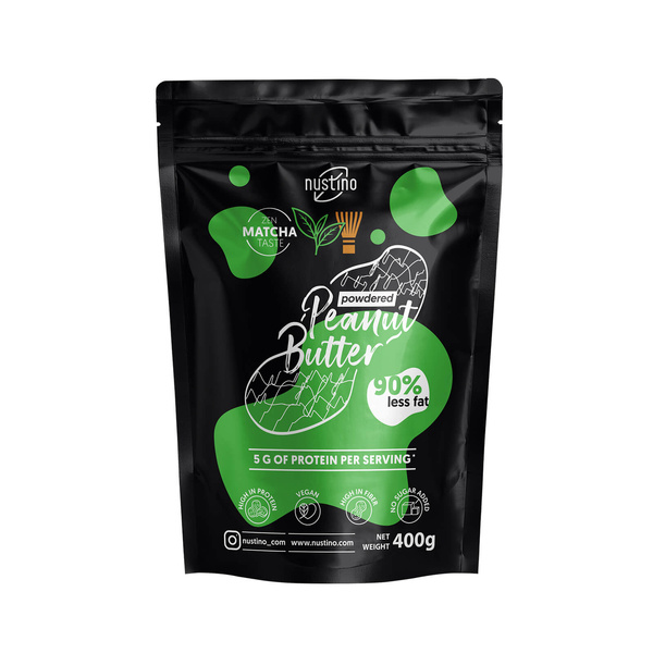Nustino – Арахісове масло в порошку – Matcha (без додавання цукру) 400 г