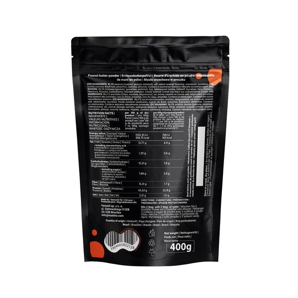 Nustino – Арахісове масло в порошку – Salty Caramel (без додавання цукру) 400 г