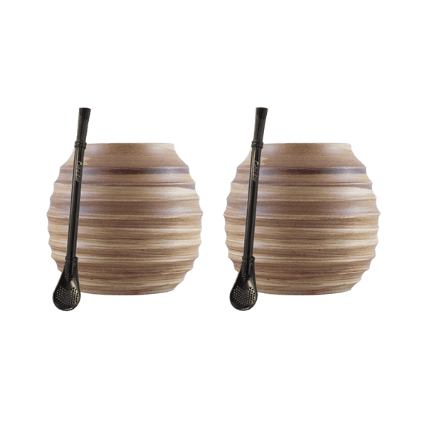 Набір Аксесуарів для Єрба Мате: 2x Калабаш + 2x Бомбілла