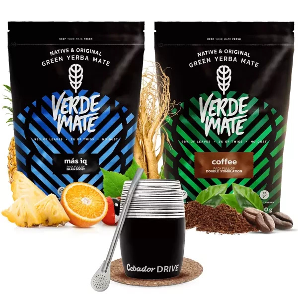 Набір Єрба Мате Verde Mate з калабашу Drive bombilla