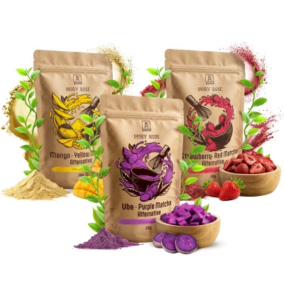 Набір кольорових матча: Purple Matcha + Yellow Matcha + Red Matcha