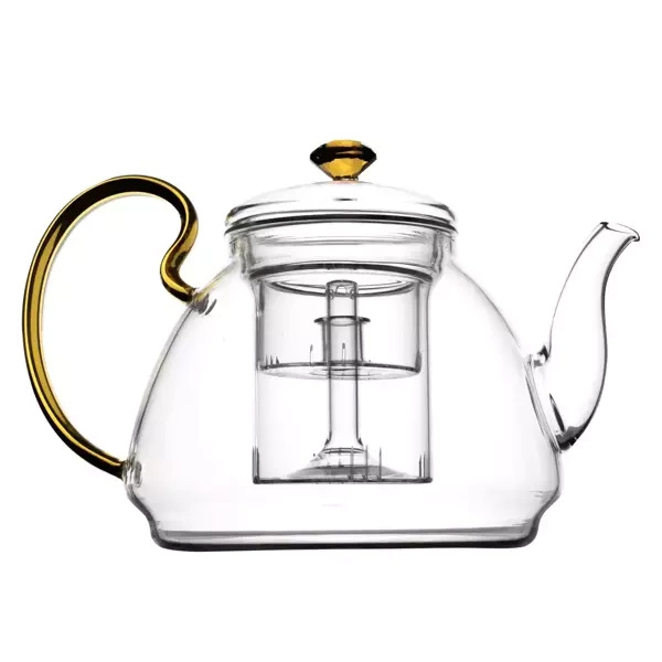 Скляний чайник з заварником Diamante 1200 мл