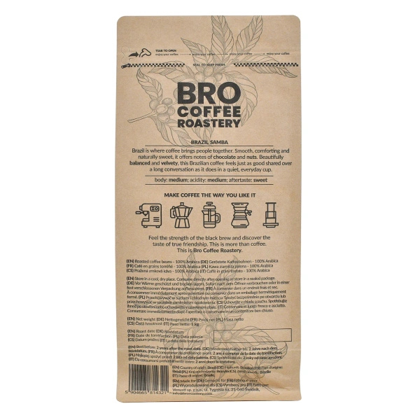 Кавові зерна Bro Coffee Roastery – Brazil Samba Premium 1 кг