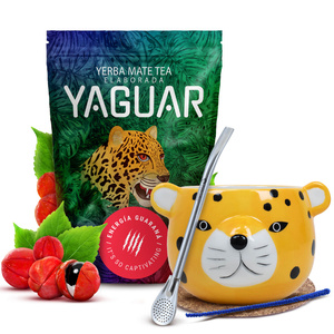 Набір Yerba Mate Yaguar Energy Calabash Gatito 500г
