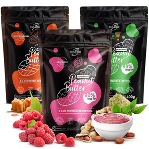 Набір арахісової пасти в порошку Nustino: Raspberry + Salted Caramel + Matcha 3x400г