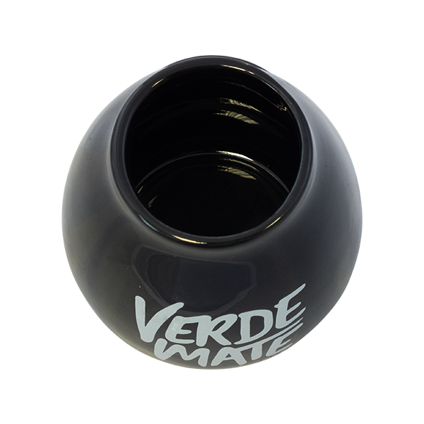 Керамічний калабас для мате з логотипом Verde Mate (чорний) 350 мл