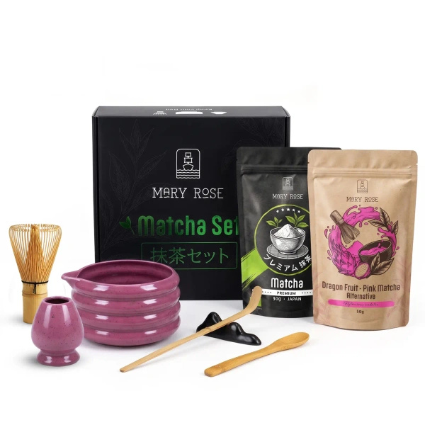 Подарунковий набір для кольорового Matcha Latte: Matcha + Pink Matcha + аксесуари