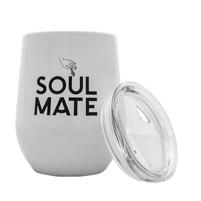 TermoLid – термокухоль для йерба мате з кришкою – Soul Mate (білий) – 350 мл