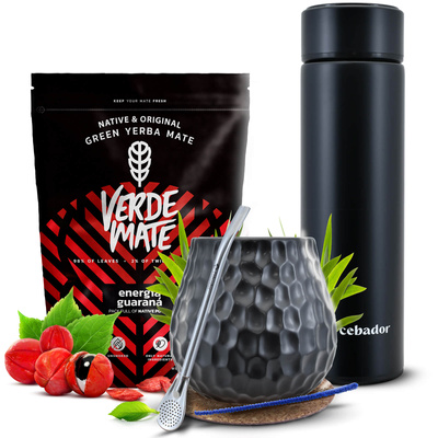 Набір Єрба Мате Verde Mate 400г 0,4кг Термос LED