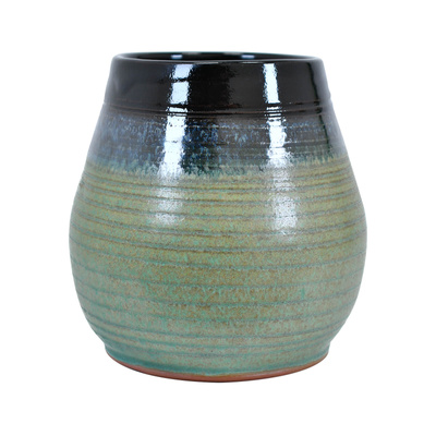 Керамічна калабаш Niebla (чорно-зелена) 300 мл – серія Crater