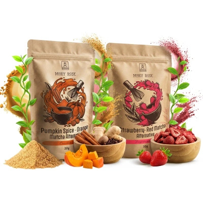 Набір кольорових матча: Red Matcha + Orange Matcha