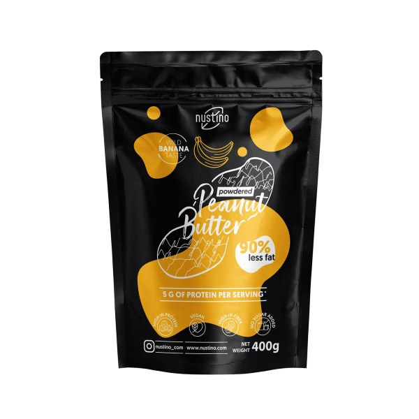 Nustino – Арахісове масло в порошку – Banana (без додавання цукру) 400 г
